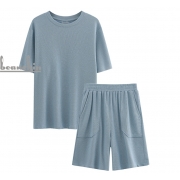 飒爽方格-短袖短裤家居套RYTC03